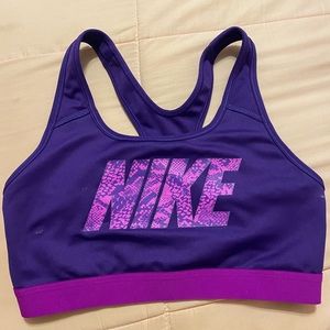 purple nike sports bra